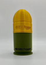 Load image into Gallery viewer, 40mm Grenade Salt and Pepper Shaker Set with Duel M203 Barrel Holder