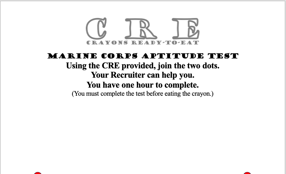 CRE Marine Corps Aptitude Test